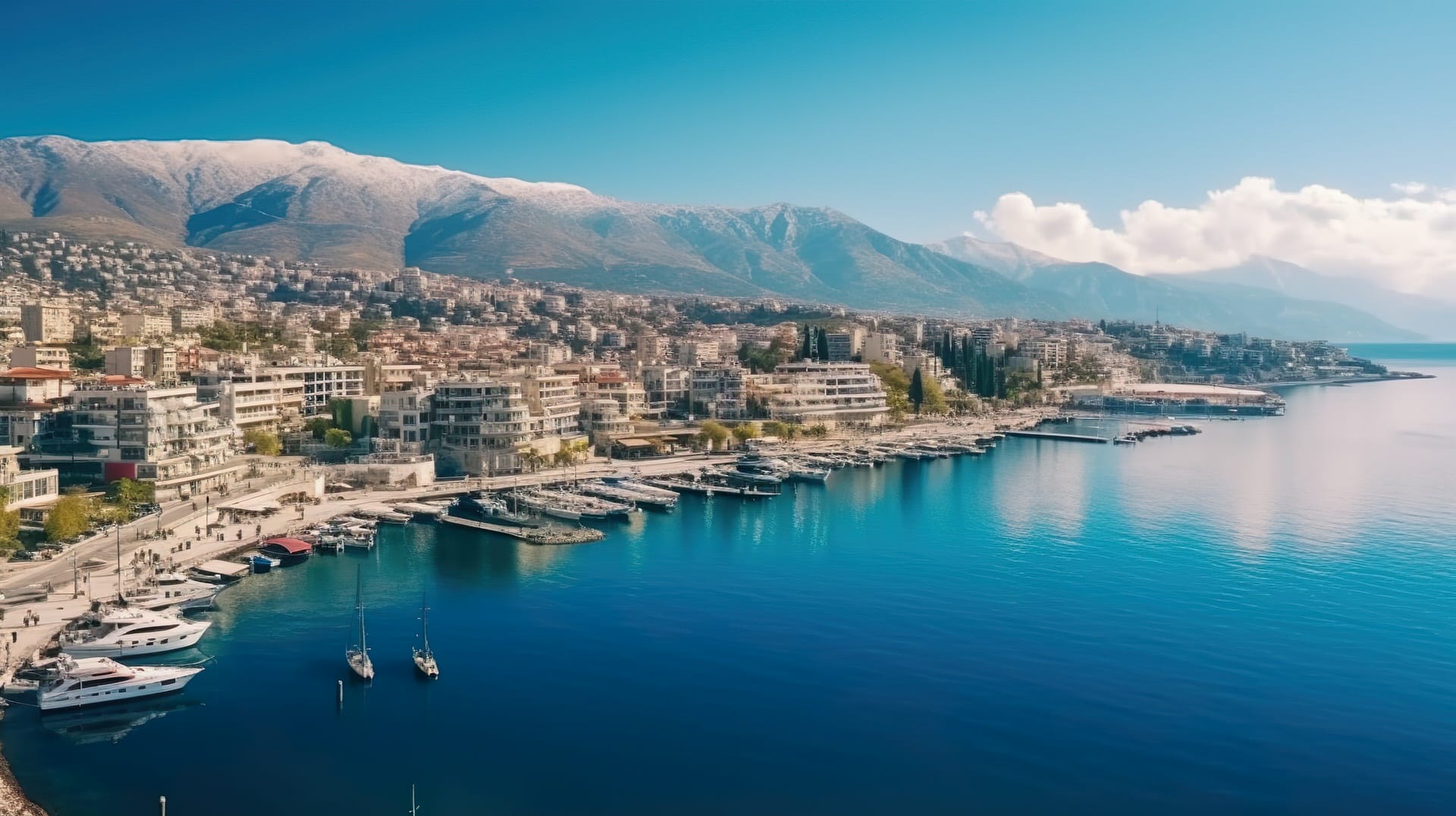The vibrant port of Saranda, a gateway to the southern Albanian coast